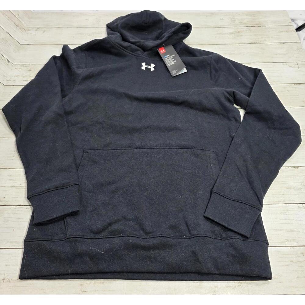 NWT Under Armour Men's Black Hoodie Sweatshirt Size SM